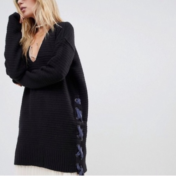 black tunic cardigan